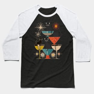 Mid-Century Modern CAT Vases Baseball T-Shirt